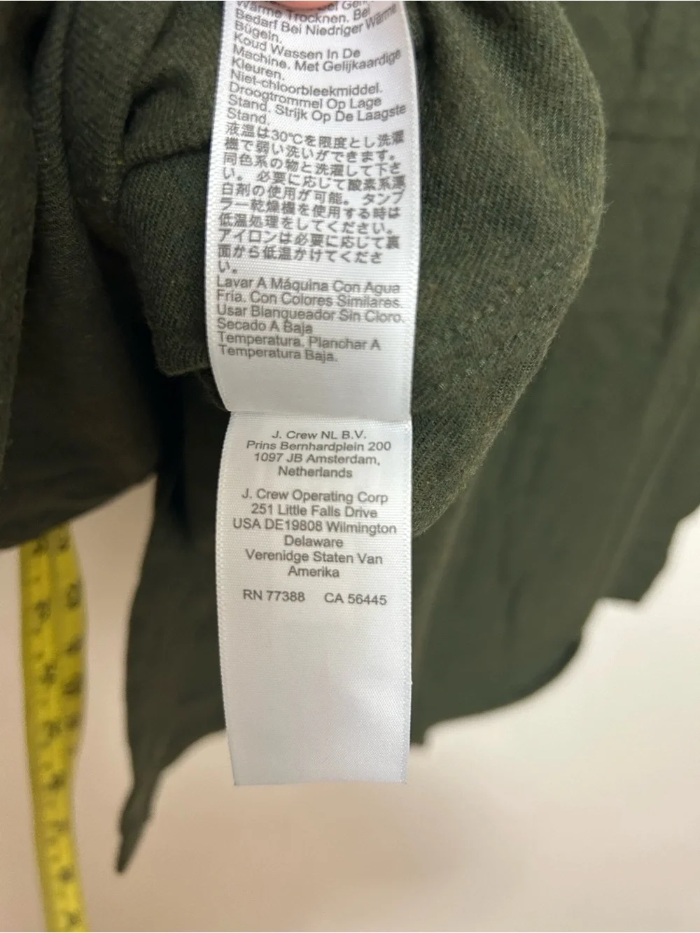 J. Crew Brushed Twill HEV Dark Olive Green Button-Down Shirt (Size M)